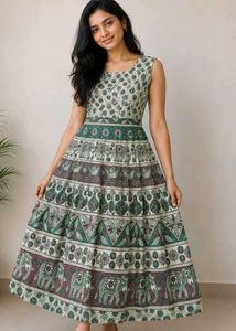 Floral Print Casual long midi