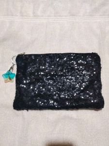 Sparkly Black Sequin Clutch