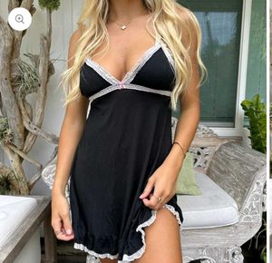 Lace Trim Babydoll Nightdress