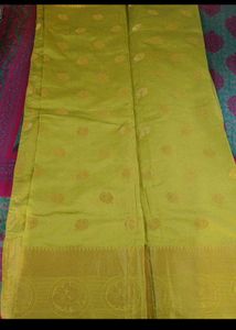 Lime Green Saree