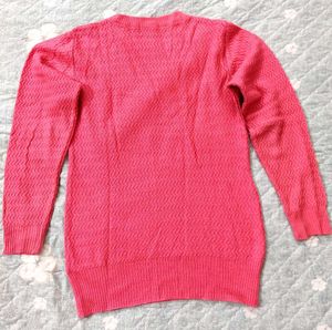 Pink full sleeves Knit Sweater