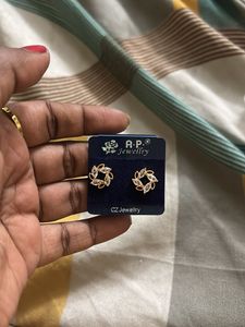 Elegant CZ Stud Earrings