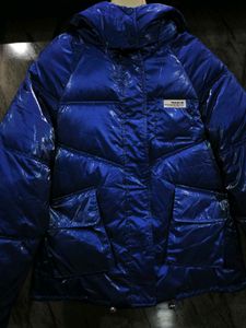 Shiny Blue Padded Winter Jacket