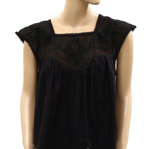 Elegant Black Embroidered Blouse