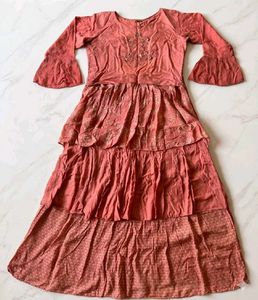 Stylish Peach Gaun