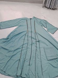 Elegant Teal Ethnic abaya