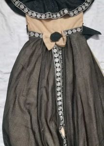 Elegant Black &amp; Beige Gown