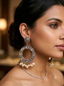 Boho Hoop Earrings with Pearls