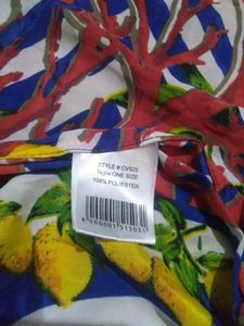 Vibrant Lemon &amp; Coral Print kaftan