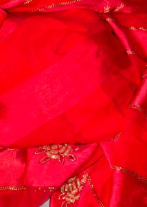 Elegant Red Designer Saree