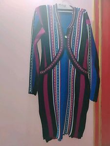 Striped Knit Dress - Unique Design