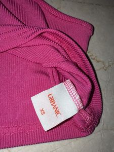 Ribbed Pink Crop Top