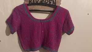 Embellished Vintage Pink Ethnic Blouse