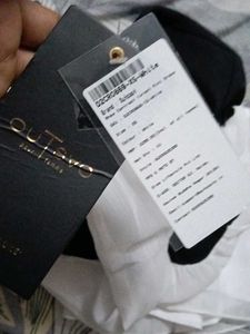 Elegant White &amp; Black Halter Dress