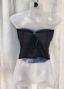 Women's Black Strapless Corset Top