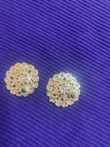 Golden Floral Earrings