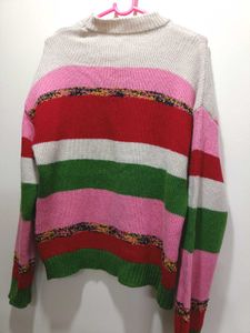 Multi Colour Hand Knitted Sweater