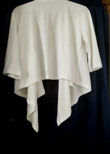 White Open Front Cardigan