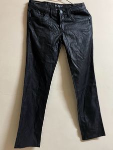 Shiny Leather Black Jeans♥️