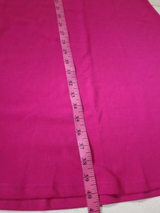 Elegant Magenta Mock Neck Dress