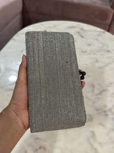 Sparkling Silver Evening Clutch