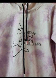 Tie-Dye Hoodie with Graphic Print
