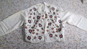 Embroidered White Ethnic Jacket