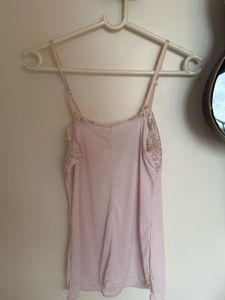 Lace Trim Pink Camisole