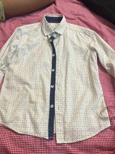 Boys White Shirt with Tie &amp; Suspenders