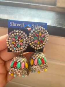 Boho Multicolor Jhumka Earrings