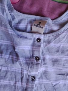 Striped Button-Up Tank Top