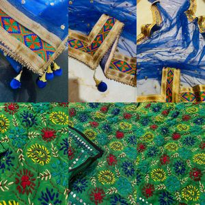 combo of 2 new duppata Embroidered Net Dupatta wit