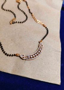 Elegant Crescent Diamond Mangalsutra