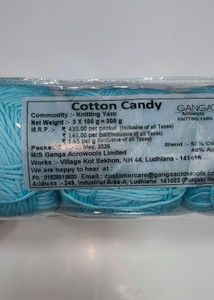 Ganga Cotton Candy Knitting Yarn (3 Skeins)