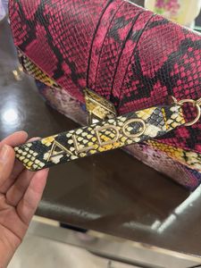 snake print bag