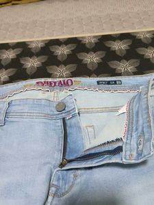 Light Wash Distressed Wide Leg Jeans