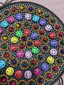 Unique Smiley Face Round Clutch
