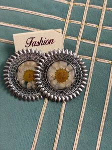 mirror work earrings, two piece combo