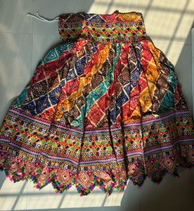 Vibrant Embroidered Garba Lehenga Ghagra