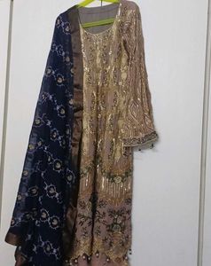 Designer Sequined Kurta Set with Dupatta