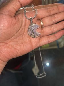 Anti TarnishAesthetic Moon charm silver chain