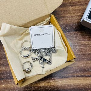 Gothic Cross Necklace &amp; Ring Set