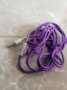 Vibrant Purple Braided Audio Cable