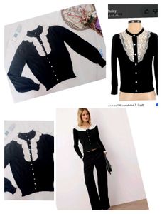 Vintage Lace Trim Cardigan