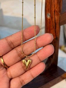 Gold Heart Necklace anti tarnish