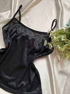 Black  Sleepwear Slip
