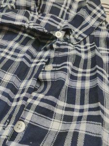 Classic Blue Plaid Button-Up Shirt