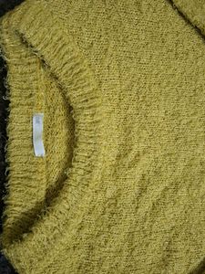 Cozy Yellow Knit Sweater
