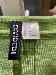 Light Green Textured Cropped Top