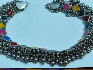Boho Multicolor Anklet with Bells
